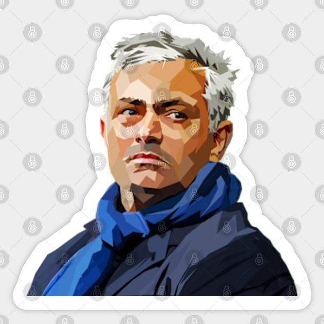 Mourinho Lowpoly Arty Sticker by Worldengine